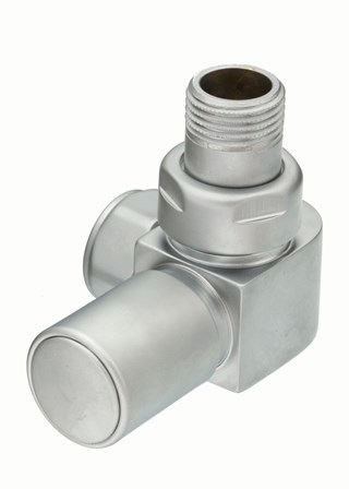 The Radiator Company 3 Style Valves - Corner Silver