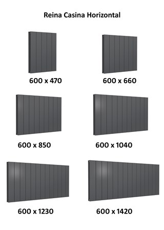Reina Casina Horizontal Aluminium Radiator Reina Casina Horizontal Aluminium Radiator