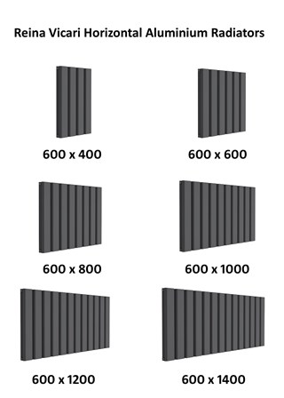 Reina Vicari Horizontal Aluminium Radiator Reina Vicari Horizontal Aluminium Radiator