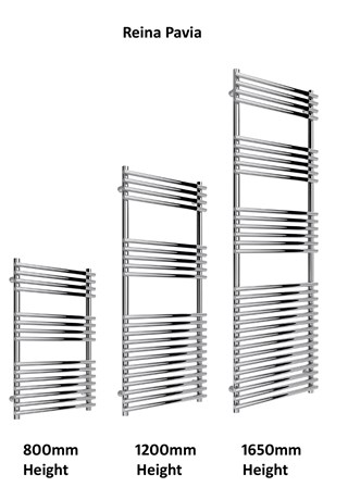 Reina Pavia Chrome Heated Towel Rail