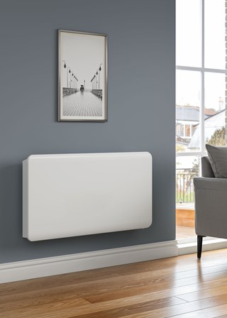 Reina Odet Horizontal Electric Radiator finished in White - Size Shown 500mm (H) x 990mm (W) Reina Odet Horizontal Electric Radiator finished in White - Size Shown 500mm (H) x 990mm (W)
