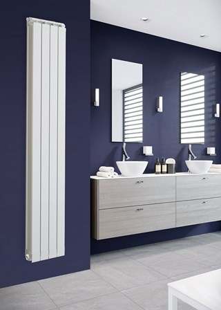 Tempora Curve Top Aluminium Radiator - Finished in RAL9010 Pure White 