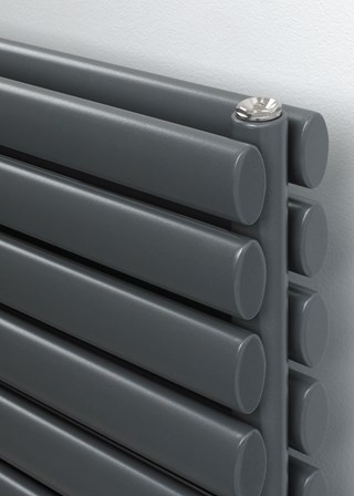 Rads 2 Rails Finsbury Double Horizontal - Anthracite (Close Up)