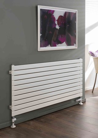 The Radiator Company Piano Single Horizontal - Image shown in White RAL9016