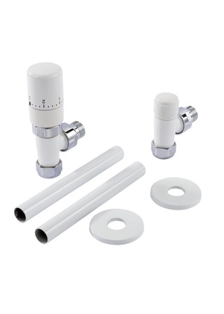 The Radiator Company Ideal TRV Kit - Angled White