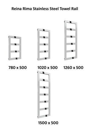 Reina Rima Stainless Steel Towel Rail 