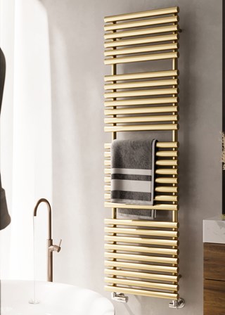 Terma Rolo Towel 1800mm (H) x 520mm (W) - Brass Finish Terma Rolo Towel 1800mm (H) x 520mm (W) - Brass Finish