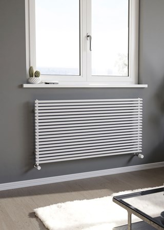 Eucotherm Corus Horiztonal - Single (ECOH) - 600mm (H) x 1200mm (W) - White finish