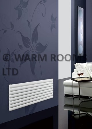 Tempora Ovoid Double Horizontal Radiator - Finished in RAL9016 Traffic White