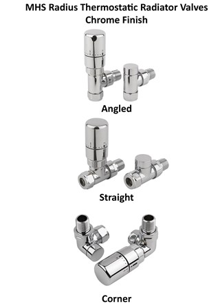 MHS Radius manual and thermostatic valve sets