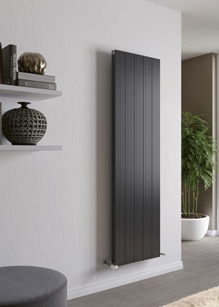 Eucotherm Ariel Vertical Aluminium - 1800mm (H) x 500mm (W) - Textured Anthracite Finish 