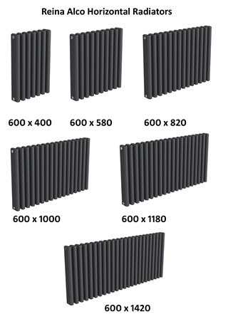 Reina Alco Horizontal Aluminium Radiator 