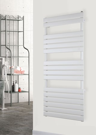 Tempora Clavier Towel Rail - Finished in RAL9016 Traffic White