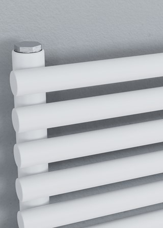 Eucotherm Gaja Single Horizontal detail - Image shown in White RAL9003 Eucotherm Gaja Single Horizontal detail - Image shown in White RAL9003