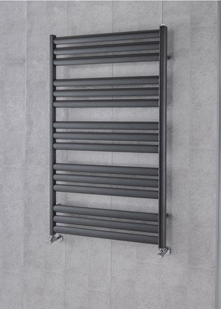 Supplies 4 Heat Tallis Towel Rail - Image shown in Gun Metal Grey Supplies 4 Heat Tallis Towel Rail - Image shown in Gun Metal Grey