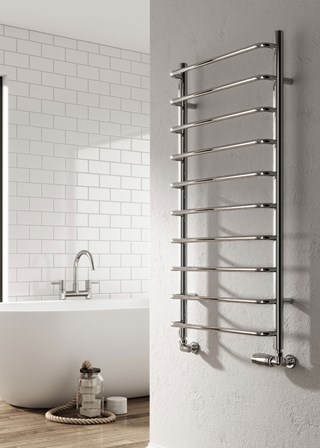 Reina Aliano Chrome Heated Towel Rail