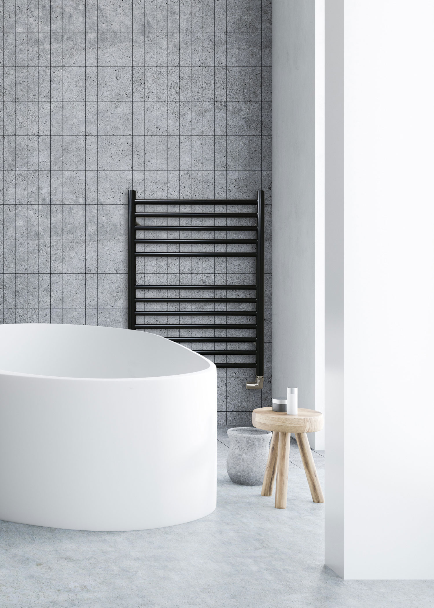 JIS Sussex Ouse Straight Heated Towel Rail