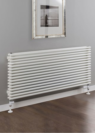 The Radiator Company Sitar Double Horizontal - Image shown in White RAL9016