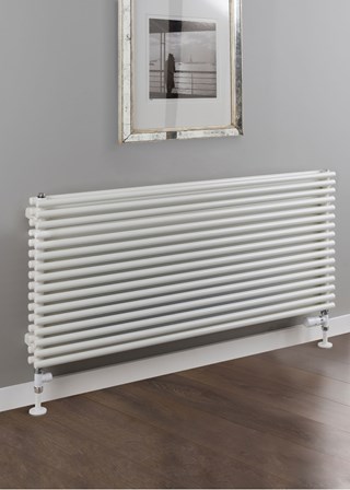 The Radiator Company Sitar Double Horizontal - Image shown in White RAL9016 The Radiator Company Sitar Double Horizontal - Image shown in White RAL9016