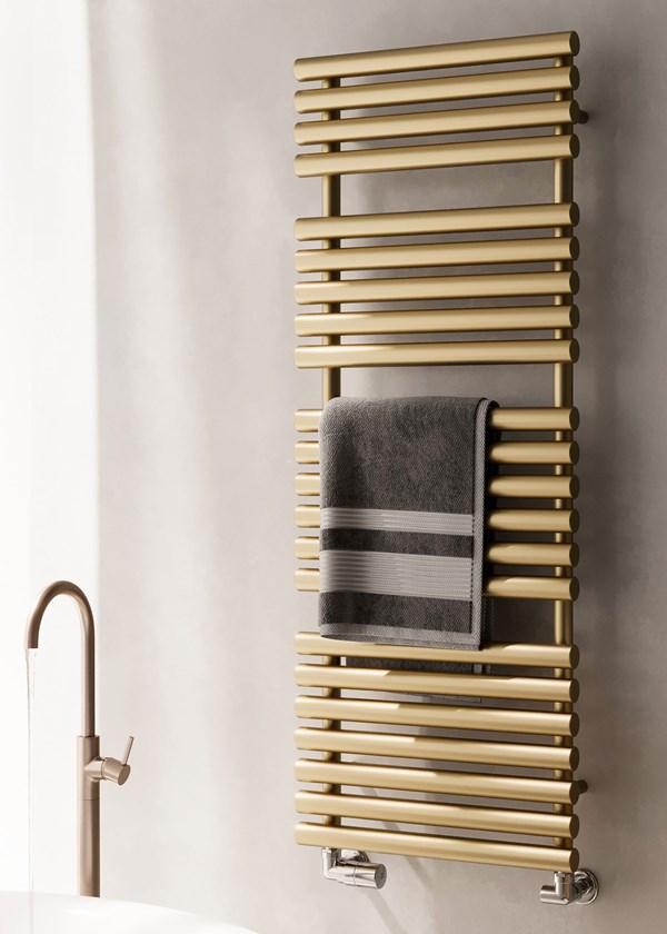 Terma Rolo Towel 1360mm (H) x 520mm (W) - Brass Finish