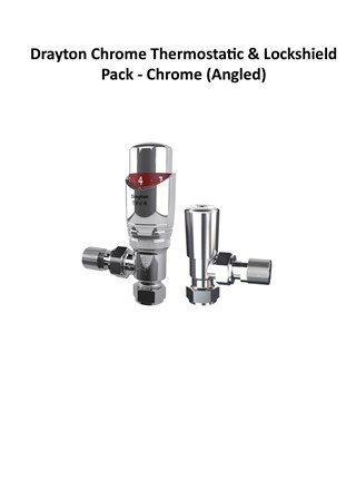 Drayton TRV4 chrome thermostatic & lockshield pack