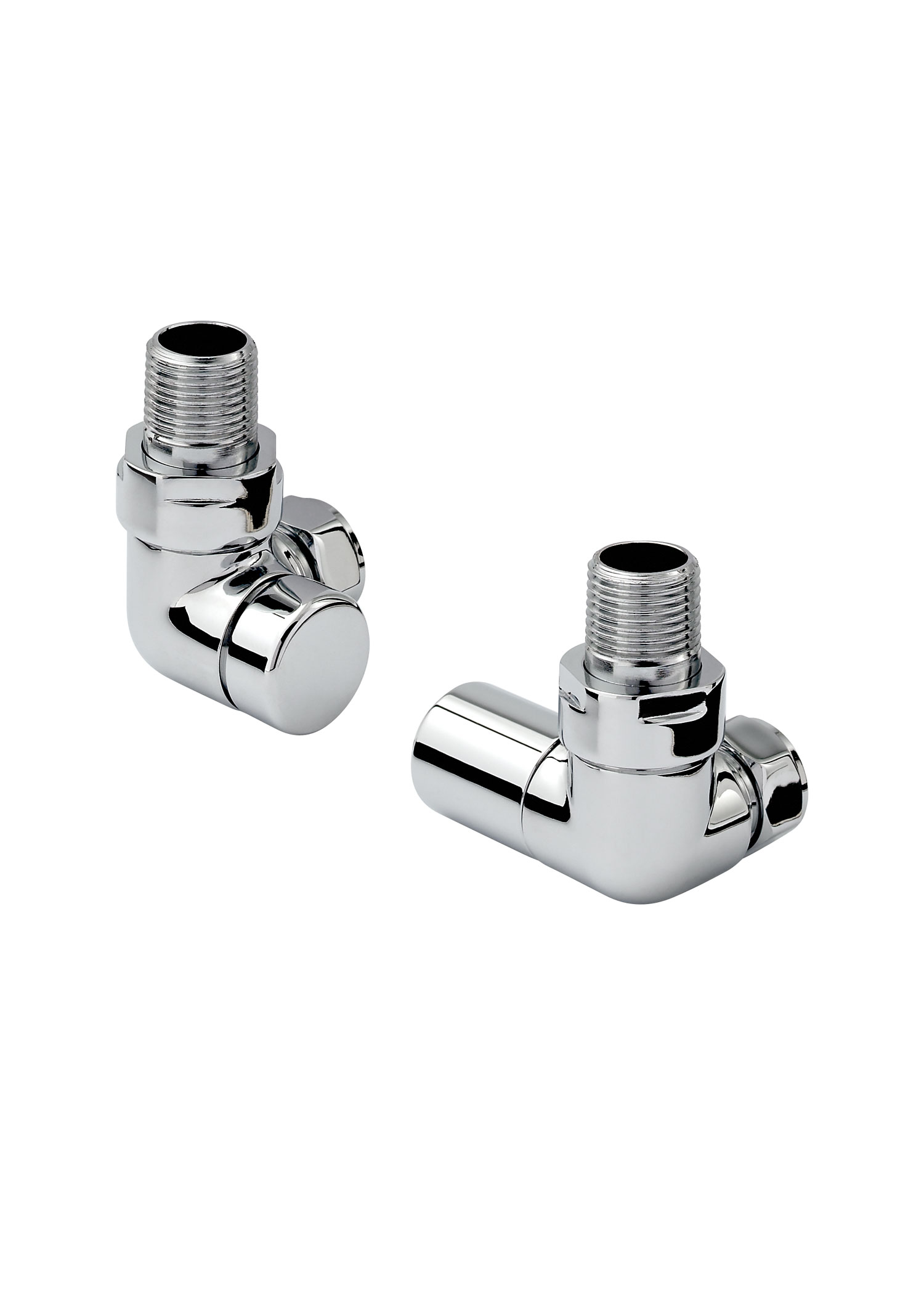 Zehnder Valve Set 2 Manual Double Angled Radiator Valves