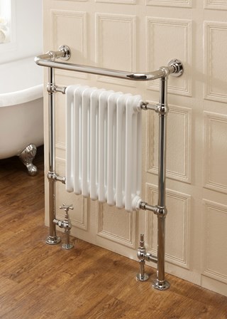The Radiator Company Chalfont Floor Standing - Image shown in Chrome