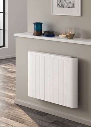 Reina Serre Electric Radiator finished in White - Size Shown 550mm (H) x 800mm (W)