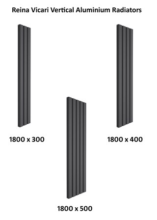 Reina Vicari Vertical Aluminium Radiator 