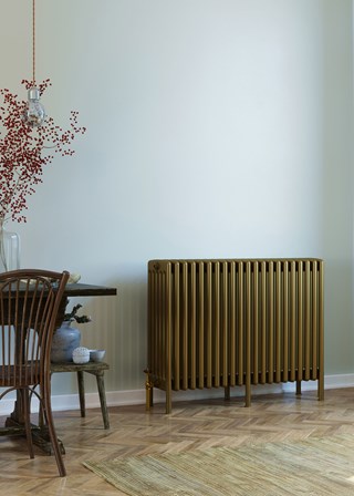 Apollo Roma 6 Column Radiator with welded feet, finished in Bronze