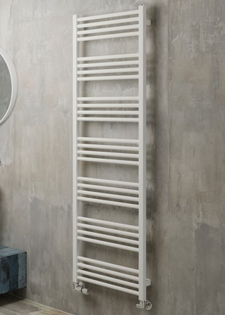 Terma Fiona Towel Rail - 1620mm (H) x 500mm (W) - Matt White (Soft 9016) 