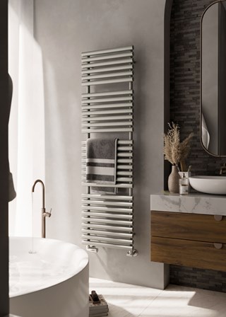 Terma Rolo Towel 1800mm (H) x 520mm (W) - Salt 'N' Pepper Finish Terma Rolo Towel 1800mm (H) x 520mm (W) - Salt 'N' Pepper Finish
