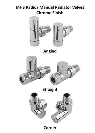 MHS Radius manual and thermostatic valve sets