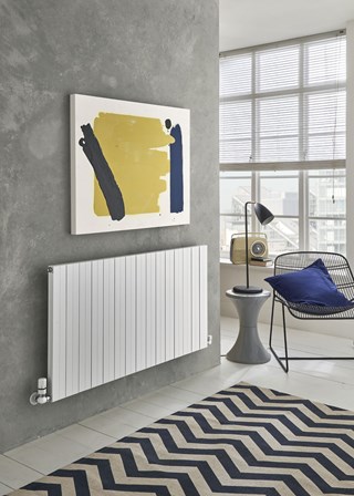 The Radiator Company Niro Horizontal - Image shown in White RAL9016 