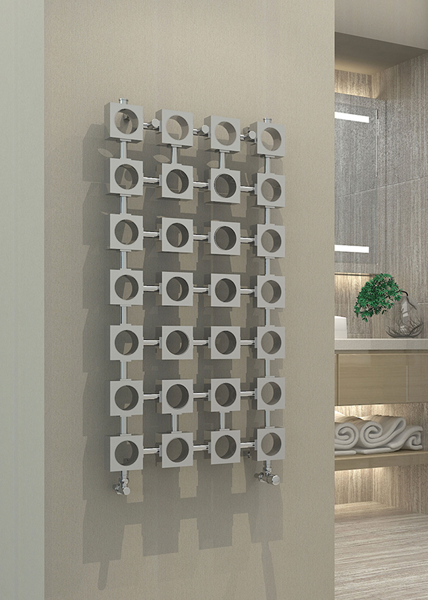 Aeon Lokum (Wall) - Image shown LOK28T-P - 1060mm (H) x 580mm (W) - Polished Stainless 