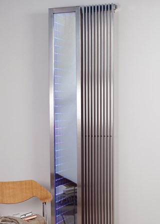 Aeon Venetian Brushed Stainless Steel - Shown with Infinity Mirror on the left hand side